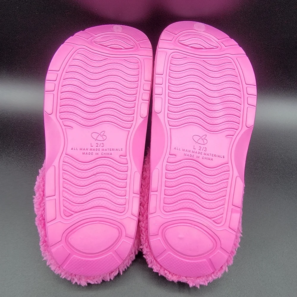 Bobbie Brooks Girl's Lined Clogs Size 2/3 Pink Big Girls Grade School Kids New